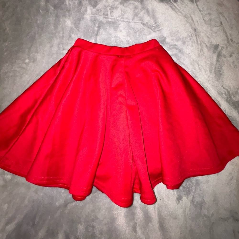 Red skater skirt